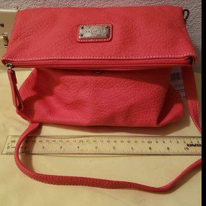 NINE WEST Deep orange Faux Leather Cross-body Shoulder Bag Purse Clutch …